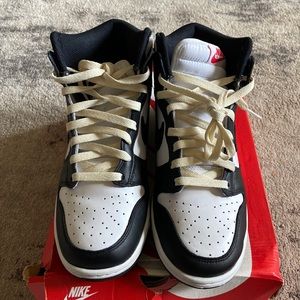 Women’s Nike Dunk High top Pandas size 8.5